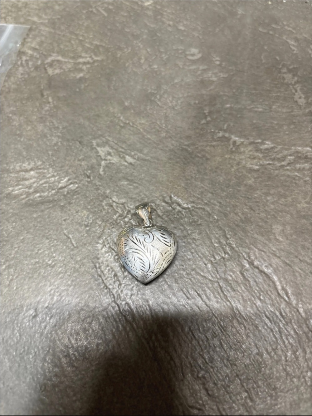 925 Silver Vintage Engraved Heart Locket Pendant